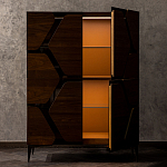 Высокий комод с узором из шпона на фасаде Sahara варинант исполнения - 2 | Loft Concept в Брянске