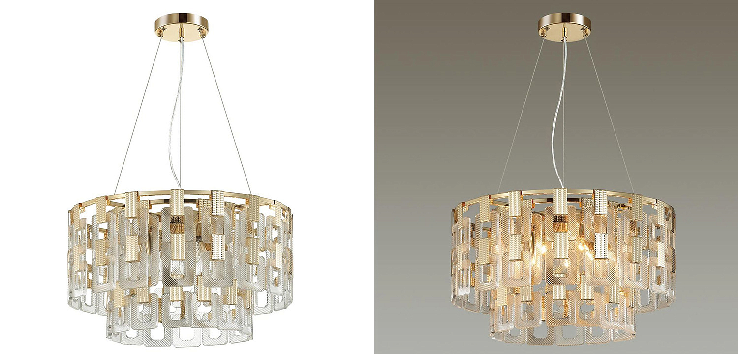 Люстра Ribbed Elements Pendant Round 52 Люстра Ribbed Elements Pendant Round 52 - Loft-Concept в Брянске