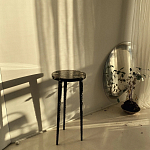 Круглый журнальный столик со столешницей из эпоксидной смолы Epoxy Resin Flowers Coffee Table варинант исполнения - 6 | Loft Concept в Брянске