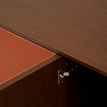 Комод с декором из кожи Orange Leather Chest of Drawers варинант исполнения - 2 | Loft Concept в Брянске