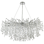 Линейная люстра с хрустальными подвесками на металлических ветках Fairytree Light Silver Linear Chandelier 18 варинант исполнения - 2 | Loft Concept в Брянске