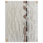 Текстильное панно ручной работы из хлопкового шнура wall panel line beige варинант исполнения - 2 | Loft Concept в Брянске