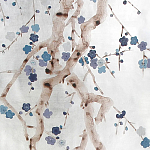 Обои ручная роспись Plum Blossom Hokusai on Tarnished Silver gilded paper варинант исполнения - 2 | Loft Concept в Брянске