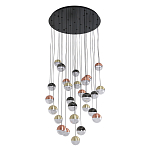 Люстра каскадная с черным круглым основанием 27 подвесов Celestial Waltz варинант исполнения - 2 | Loft Concept в Брянске