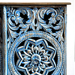 Комод с резным фасадом Blue Carved Chest of Drawers варинант исполнения - 3 | Loft Concept в Брянске