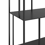 Стеллаж из металла широкий Wide Menzie Metal Rack Black варинант исполнения - 3 | Loft Concept в Брянске