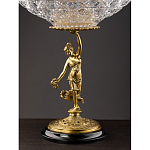 Чаша стеклянная прозрачная на бронзовой подставке с фигуркой девушки Eden Garden варинант исполнения - 6 | Loft Concept в Брянске