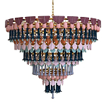 Люстра круглая с декором из разноцветных элементов в виде листьев Changing Seasons варинант исполнения - 4 | Loft Concept в Брянске