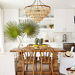 Круглая многоярусная люстра с круглыми деревянными подвесками Wooden Beads Chandelier Cream варинант исполнения - 1 | Loft Concept в Брянске