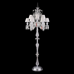 Торшер с 12-ю белыми текстильными абажурами и хрустальными подвесками Lustre Reverie варинант исполнения - 1 | Loft Concept в Брянске