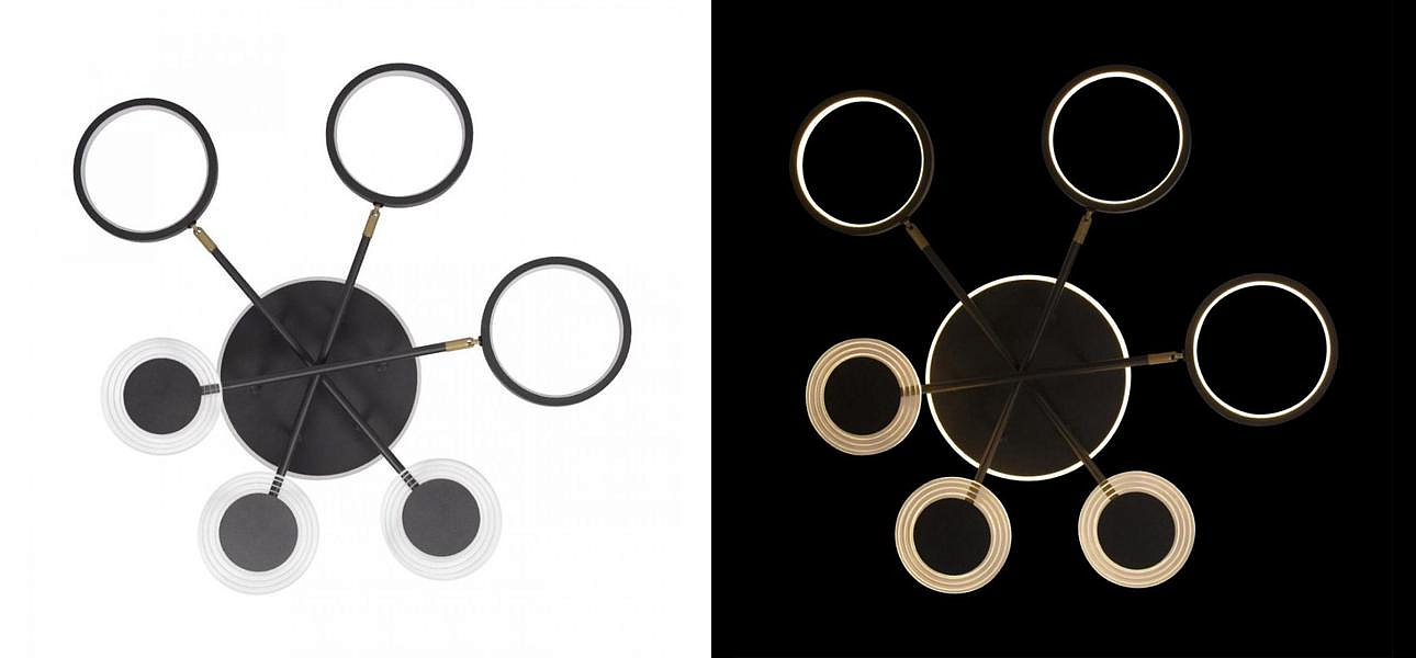 Люстра светодиодная BENDIK LIGHTING Black 6 плафонов Люстра светодиодная BENDIK LIGHTING Black 6 плафонов - Loft-Concept в Брянске
