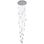 Большая каскадная люстра с хрустальными плафонами хром Esme Crystal Chrome Cascade Chandelier 25 варинант исполнения - 1 | Loft Concept в Брянске