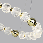 Люстра подвесная кольцевая с прозрачными рифлеными шарообразными плафонами Crystal Globule варинант исполнения - 4 | Loft Concept в Брянске