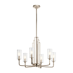  Люстра с прозрачными рифлеными цилиндрическими плафонами Kichler варинант исполнения - 22 | Loft Concept в Брянске