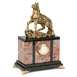 Часы настольные из натурального камня с декором в виде коня Horse Stone Clock варинант исполнения - 4 | Loft Concept в Брянске