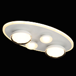 Потолочный светильник овальной формы белого цвета с 4-мя лампами Lunar Pebbles варинант исполнения - 3 | Loft Concept в Брянске