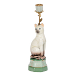 Подсвечник в виде кошки из фарфора с бронзовыми элементами Paradise Cat варинант исполнения - 1 | Loft Concept в Брянске