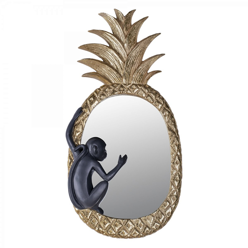 Зеркало Monkey Mirror Золотой Черный в Брянске | Loft Concept 