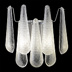 Бра с подвесками из рифленного стекла в форме капель на основании цвета хром Textured Glass варинант исполнения - 1 | Loft Concept в Брянске