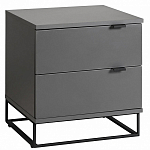 Тумба прикроватная цвета графит с ящиками Strict Lines варинант исполнения - 1 | Loft Concept в Брянске