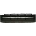 Дизайнерский кожаный диван черный Poltronova Saratoga Sofa варинант исполнения - 3 | Loft Concept в Брянске