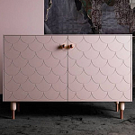 Дизайнерский комод розовый с фактурным фасадом Tiles варинант исполнения - 1 | Loft Concept в Брянске