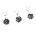 Зеркало брелок карманное двухстороннее из натурального камня Серафинит Stone Mirrors варинант исполнения - 8 | Loft Concept в Брянске