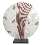 Настольная лампа из перламутра и дерева на подставке Indonesian Petal варинант исполнения - 2 | Loft Concept в Брянске