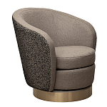 Кресло вращающееся черно-золотая рогожка Julia Armchair Golden Belt варинант исполнения - 1 | Loft Concept в Брянске