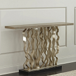 Консоль с прямоугольной столешницей и фактурным основанием Waves варинант исполнения - 1 | Loft Concept в Брянске