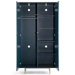 Шкаф двухдверный Scale Ornament Blue Wardrobe варинант исполнения - 4 | Loft Concept в Брянске