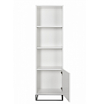 Стеллаж книжный белый с 3-мя открытыми полками и дверкой Strict Lines варинант исполнения - 2 | Loft Concept в Брянске