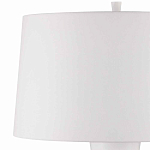 Торшер белый с тканевым абажуром на деревянном основании Graceful Silhouette варинант исполнения - 2 | Loft Concept в Брянске