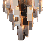 Люстра с многослойными стеклянными панелями янтарного и дымчатого цвета Textured Glass Chandelier варинант исполнения - 2 | Loft Concept в Брянске