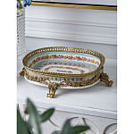 Чаша с цветочным орнаментом на бронзовых ножках Eden Garden варинант исполнения - 3 | Loft Concept в Брянске