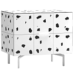 Тумба белая с рисунком Grande Graphspots варинант исполнения - 1 | Loft Concept в Брянске