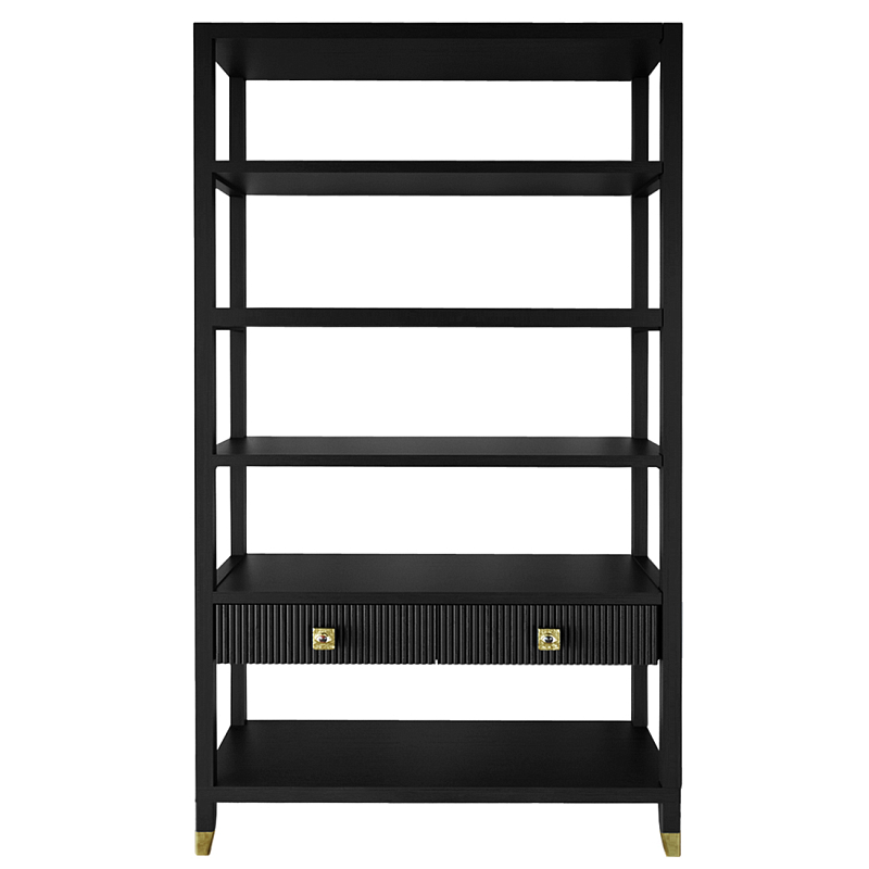 Стеллаж с двумя ящиками Elsa Dreams Black Черный матовый в Брянске | Loft Concept 