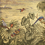 Обои ручная роспись Le Brésil Amarelo Deep Rich Gold варинант исполнения - 3 | Loft Concept в Брянске