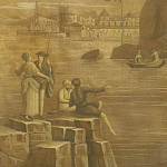 Обои ручная роспись Views of Italy Sepia варинант исполнения - 1 | Loft Concept в Брянске