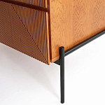 Шкаф с геометрическим рисунком на дверцах Anders Dark Wood варинант исполнения - 5 | Loft Concept в Брянске