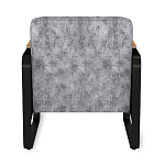 Кресло серый велюр с жесткими подлокотниками на полозьях Ashton варинант исполнения - 4 | Loft Concept в Брянске