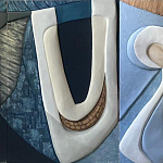 Арт-объект ручной работы Blue Abstraction из 4-х панелей варинант исполнения - 3 | Loft Concept в Брянске