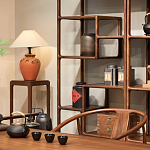 Стеллаж деревянный с полками для хранения Moon Walnut Furniture варинант исполнения - 4 | Loft Concept в Брянске