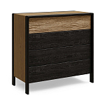 Комод 4 ящика с подсветкой на рельефном фасаде Warm Industrial варинант исполнения - 2 | Loft Concept в Брянске