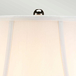 Настольная лампа с фарфоровым основанием с декоративным орнаментом и белым абажуром на темной круглой подставке Elstead Lighting варинант исполнения - 12 | Loft Concept в Брянске