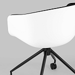 Офисное кресло из пластика с мягким сиденьем Eggshell Black варинант исполнения - 8 | Loft Concept в Брянске