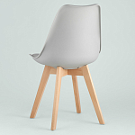 Стул с основой из пластика и мягким сиденьем Arvika Grey варинант исполнения - 4 | Loft Concept в Брянске