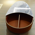 Дизайнерский журнальный стол овальной формы с открывающейся столешницей Caleb Coffee Table варинант исполнения - 1 | Loft Concept в Брянске