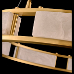 Люстра в виде кольца из натурального камня Golden Alavastor варинант исполнения - 4 | Loft Concept в Брянске