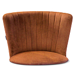 Стул с мягкой оранжевой обивкой из велюра и подъемно-поворотным механизмом на черных колесиках Harper Orange варинант исполнения - 3 | Loft Concept в Брянске